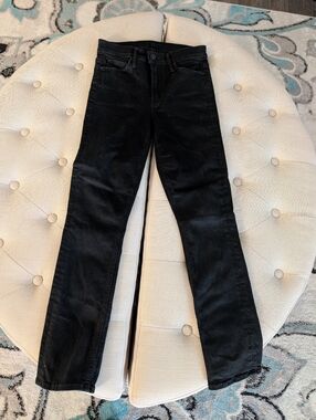 Mother Mid Rise Dazzler Ankle Black Jeans 24